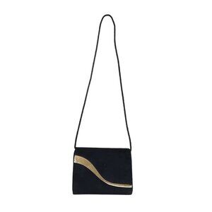 33 East Women's Black and Gold Lace Strap Crossbody Purse Sz S